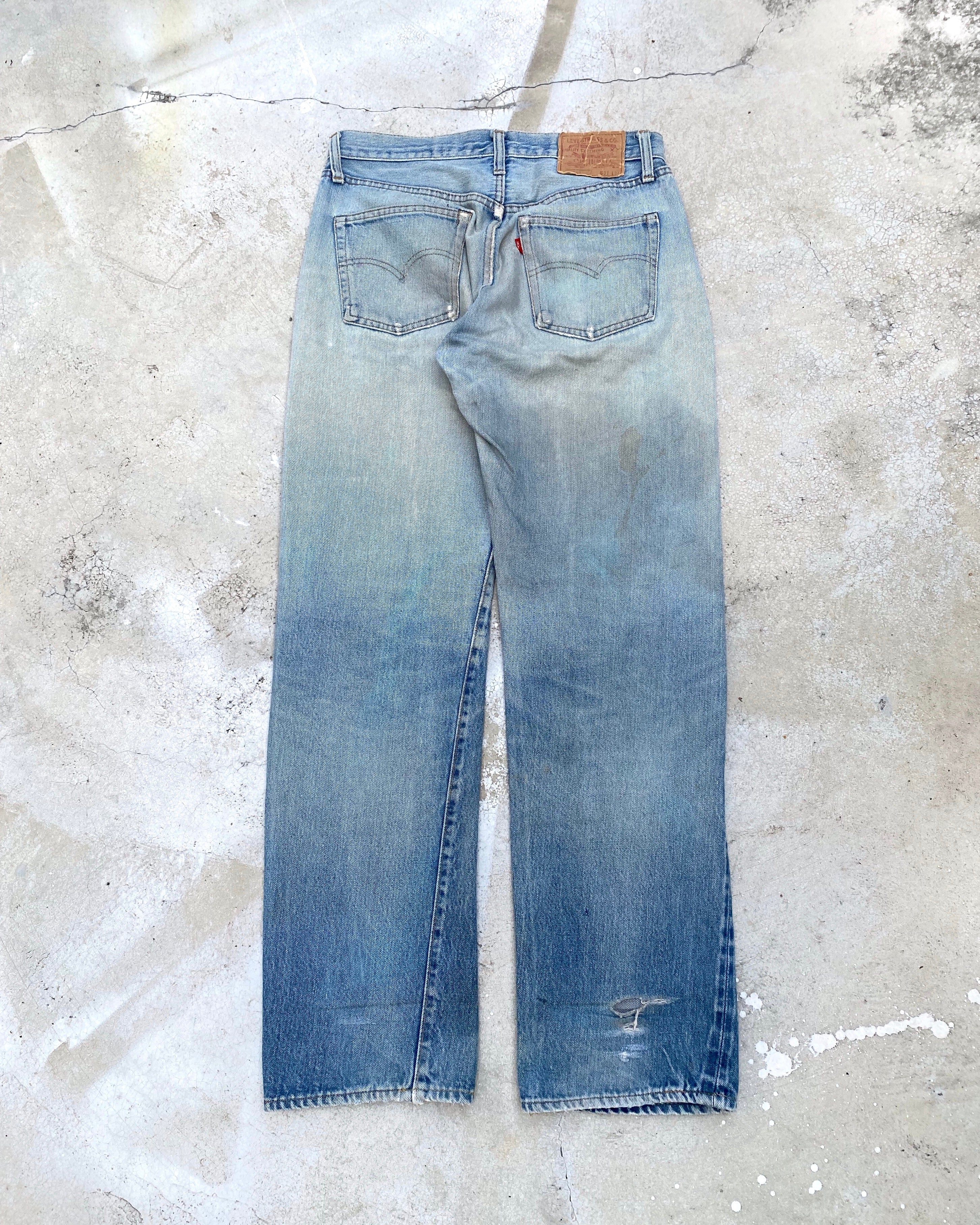 1970S LEVI’S 501 PATCHWORK SELVEDGE JEANS (31X34)