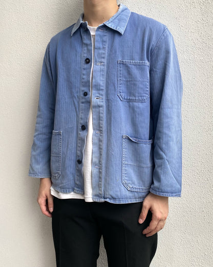 1960S SUN FADED HBT EUROPEAN WORKWEAR JACKET (S-L)