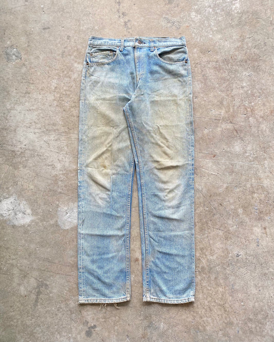 1970S MUD WASHED LEVI'S 505 JEANS (33X32)