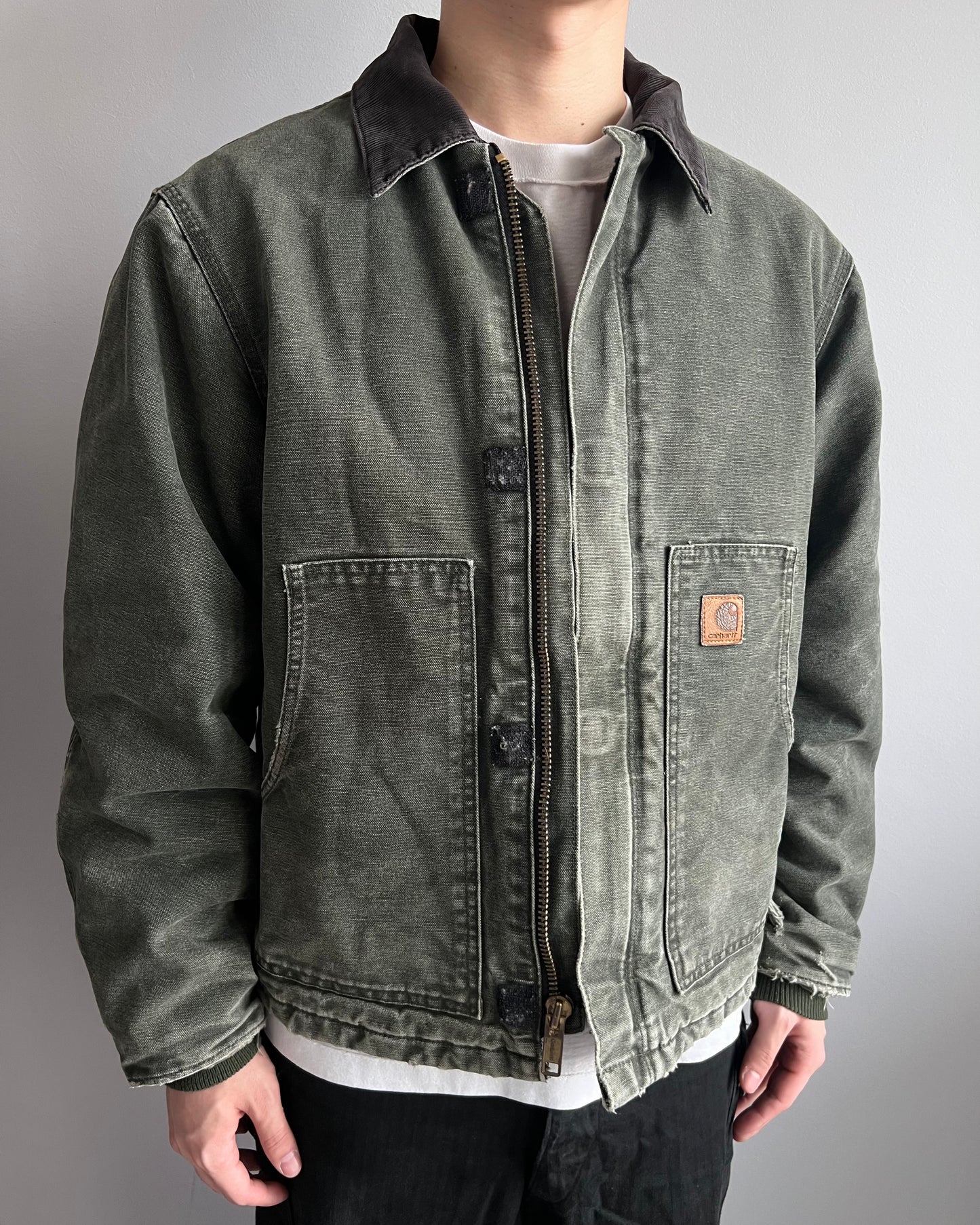 1990S MOSS GREEN CARHARTT ARCTIC WORK JACKET (M)