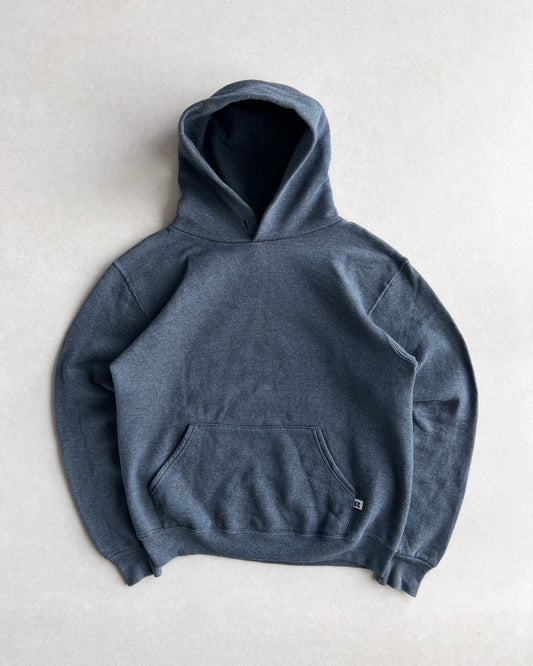 1990S RUSSELL DARK GREY BLANK HOODIE (S/M)