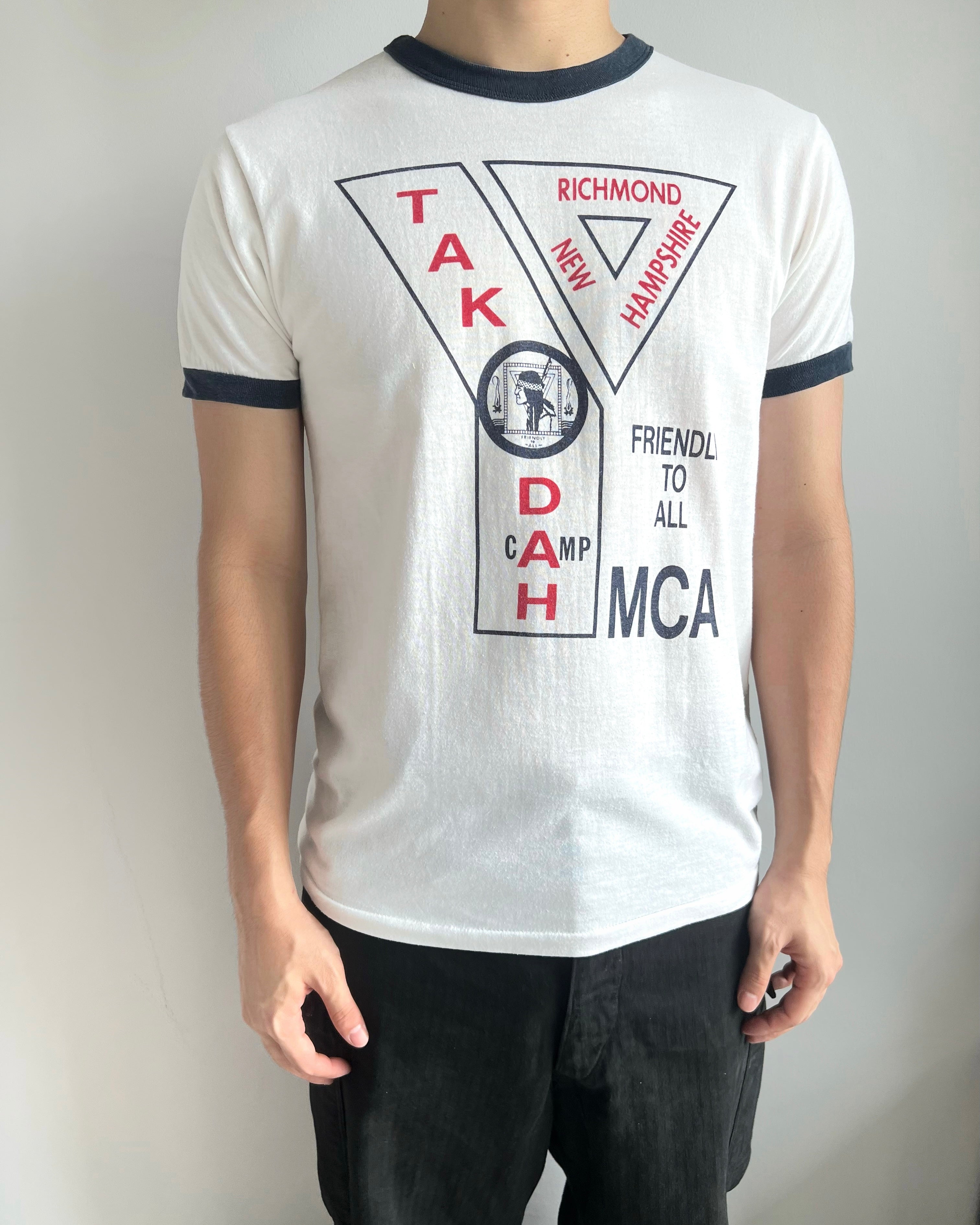 1980S 'TAKODAH CAMP' CHAMPION RINGER TEE (L)