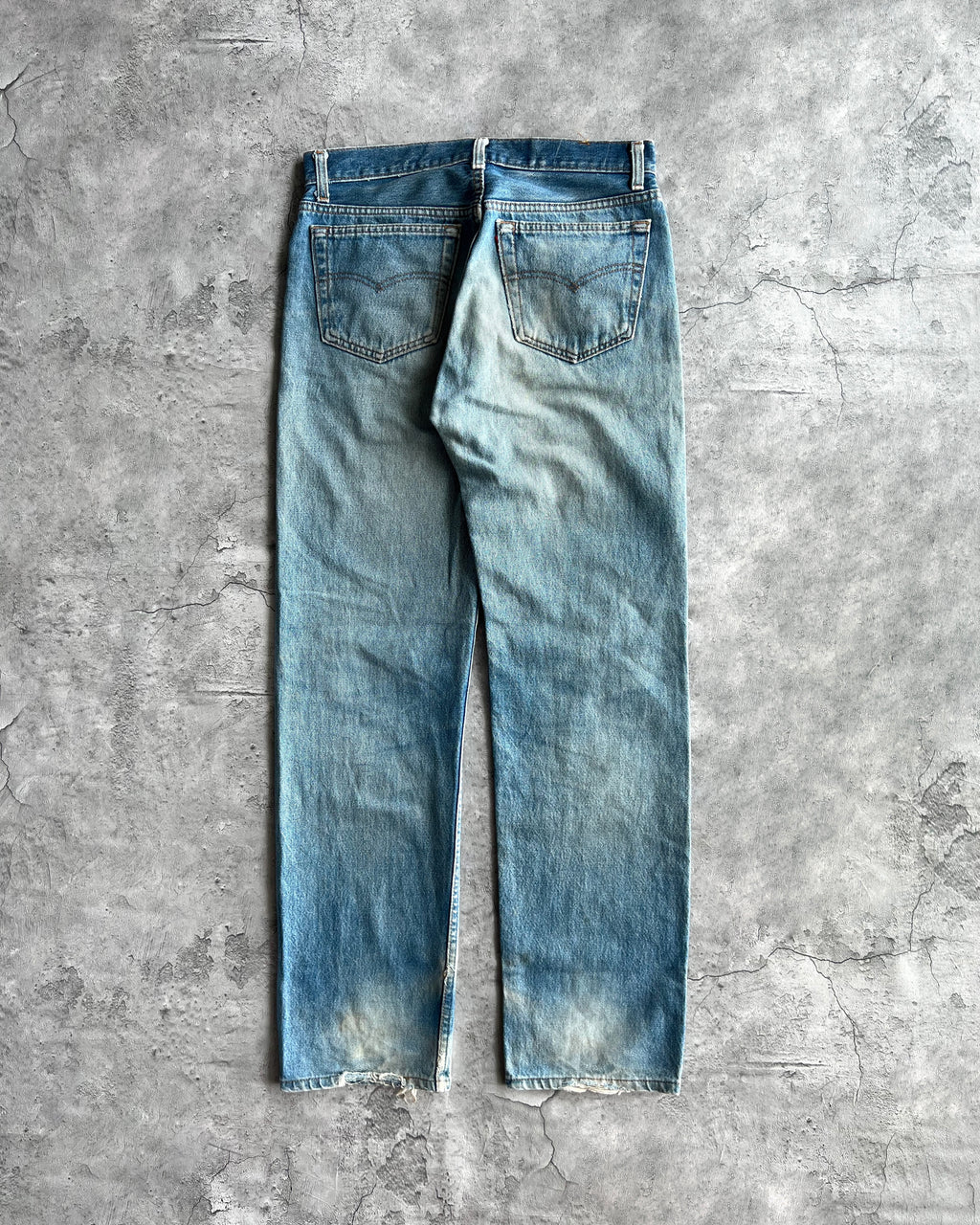 1980S FADED WASHED LEVI'S 501 JEANS (33X34)