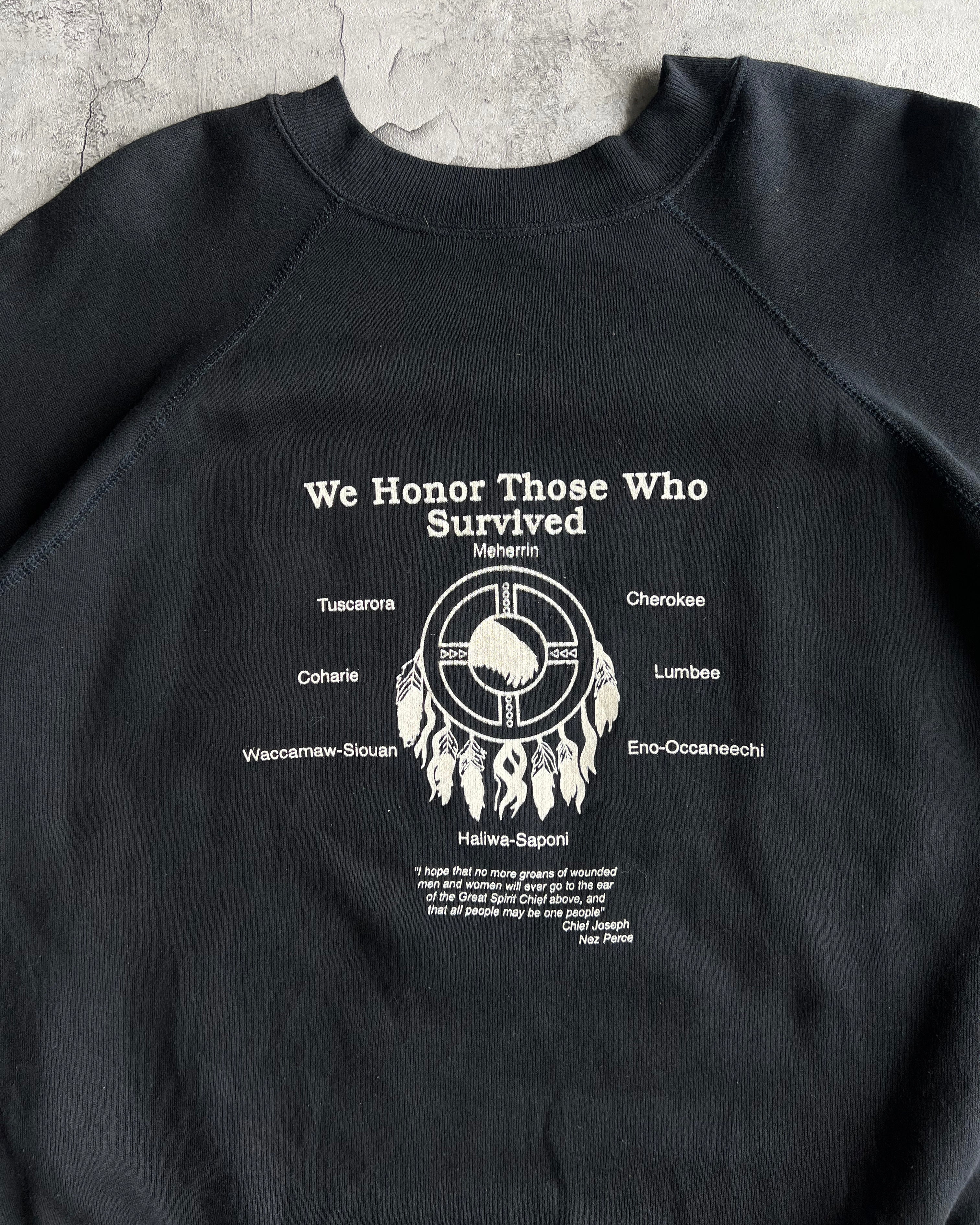 1980S 'CULUMBUS MEHERRIN' RAGLAN SWEATSHIRT (L)