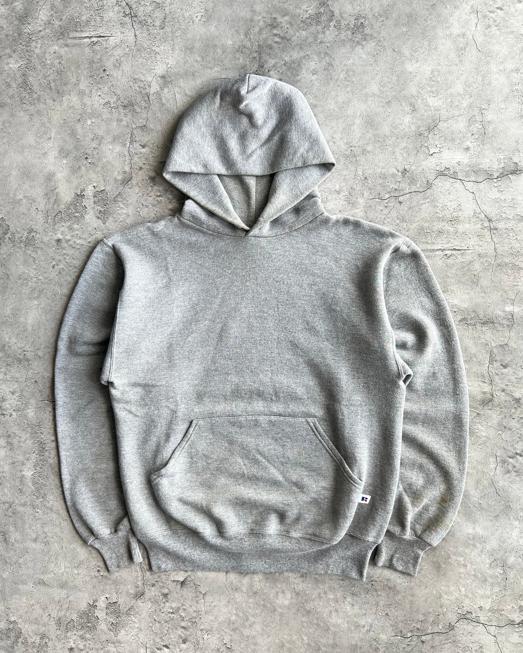 1990S GREY BLANK RUSSELL HOODIE (M)