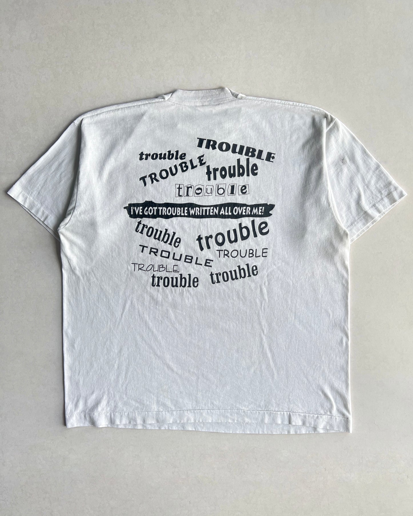 1990S 'TROUBLE' SINGLE STITCH TEE (XL)