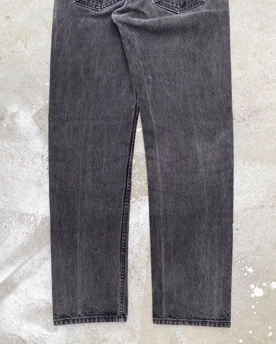 1980S LEVI’S 505 FADED BLACK MARBLE WASHED JEANS