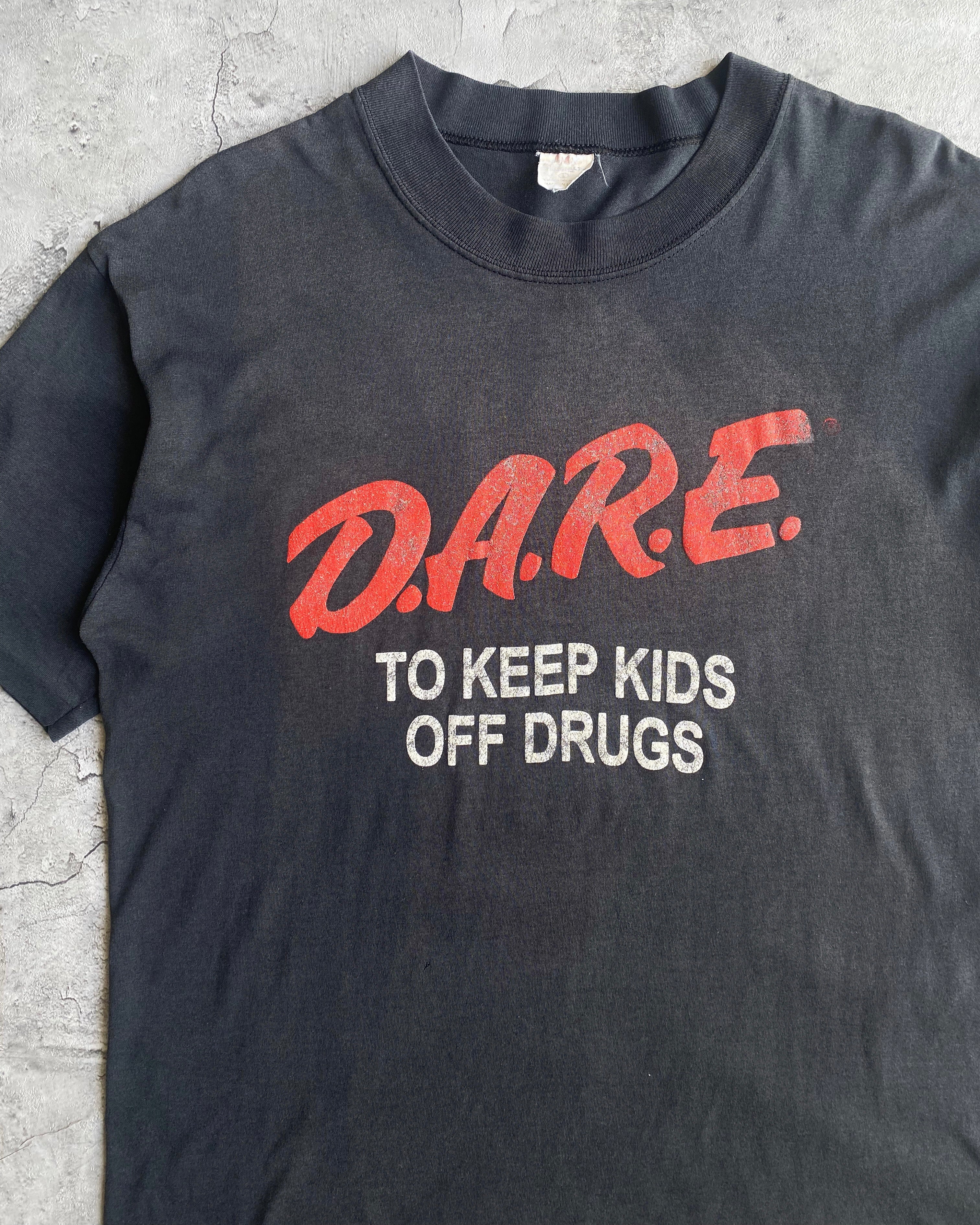 1980S SUN FADED 'DARE' SINGLE STITCH TEE (L)
