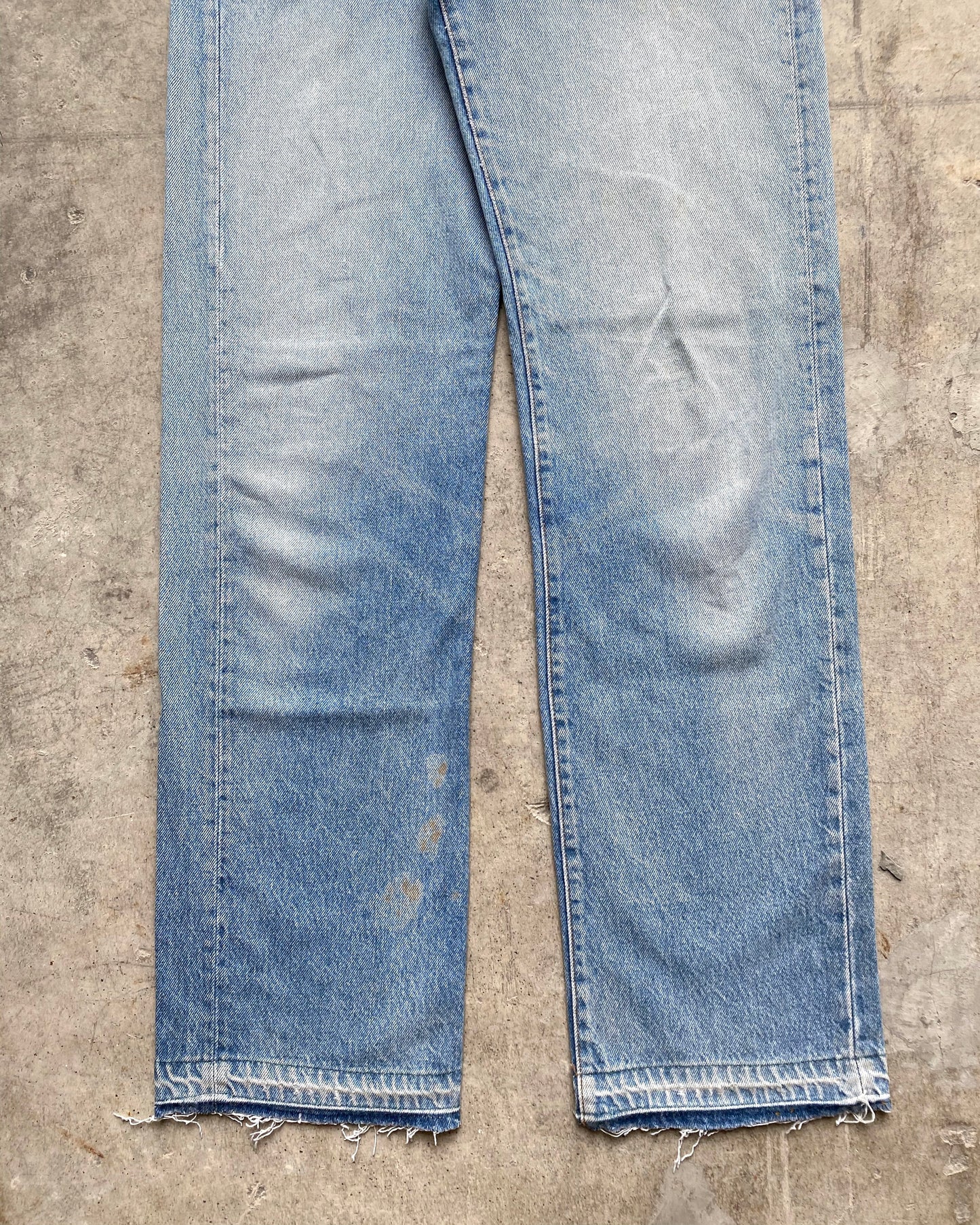 1990S FADED BLUE LEVI'S 501 RELEASE HEM JEANS (30X36)