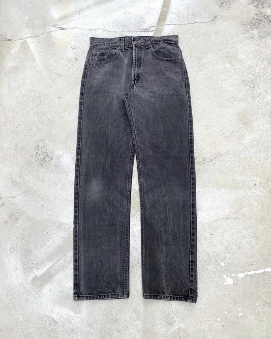 1980S LEVI’S 505 FADED BLACK MARBLE WASHED JEANS