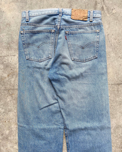 1990S FADED BLUE LEVI'S 501 RELEASE HEM JEANS (30X36)