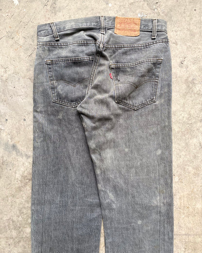 1980S FADED BLACK/GREY LEVI'S 501 JEANS (32X34)