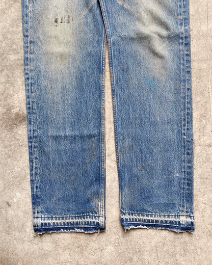 1990S PAINTED LEVI'S 501 RELEASED HEM JEANS (34X34)