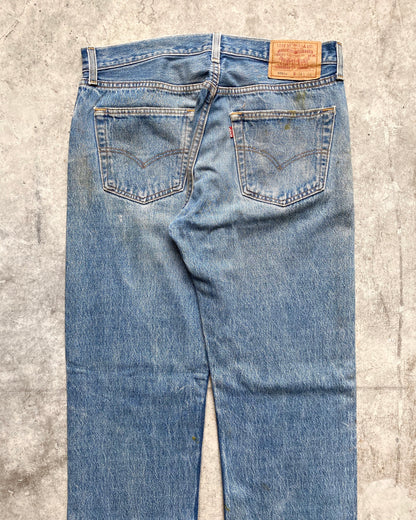 1990S PAINTED LEVI'S 501 RELEASED HEM JEANS (34X34)