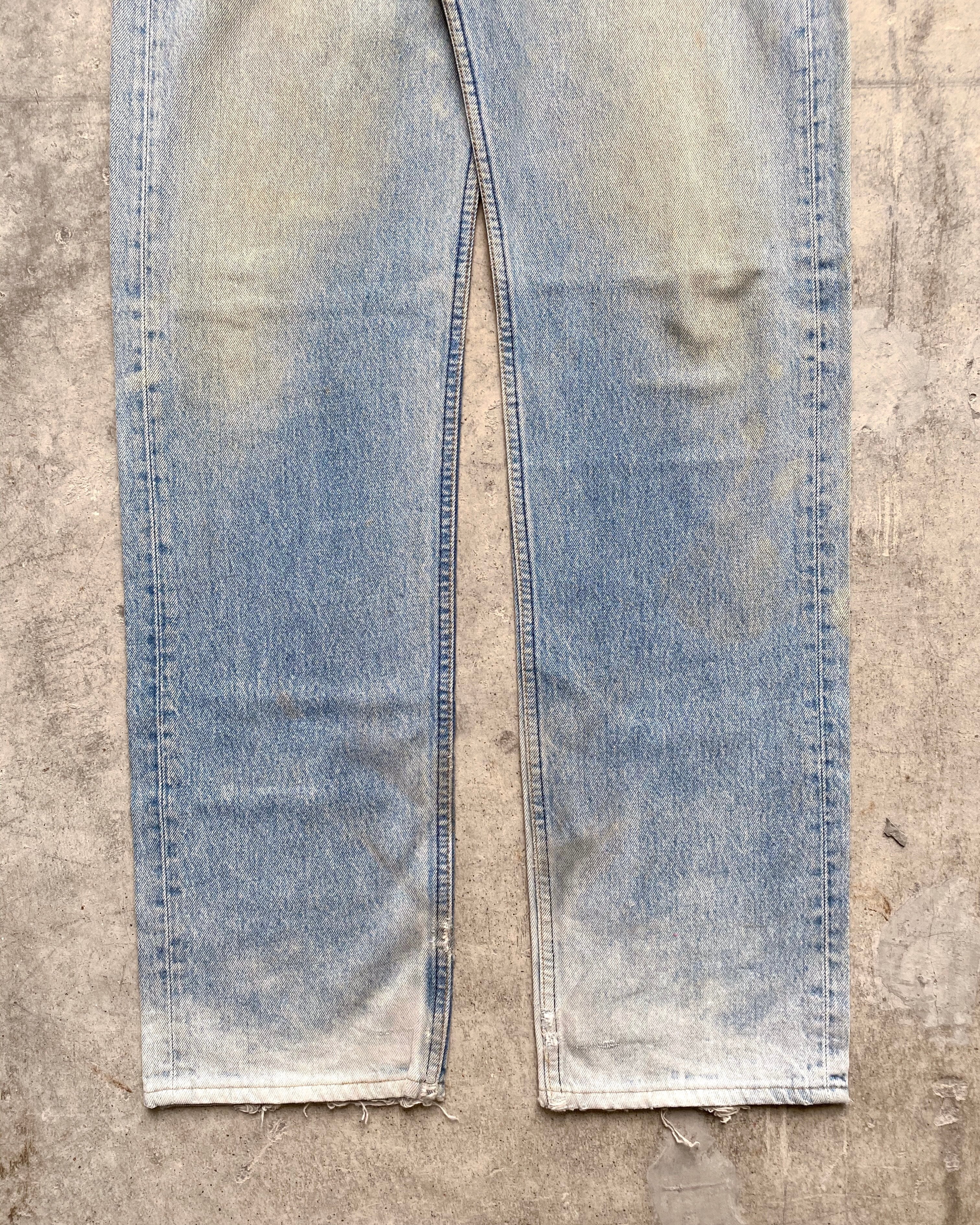 1980S FADED WASHED LEVI'S 501 JEANS (36X38)