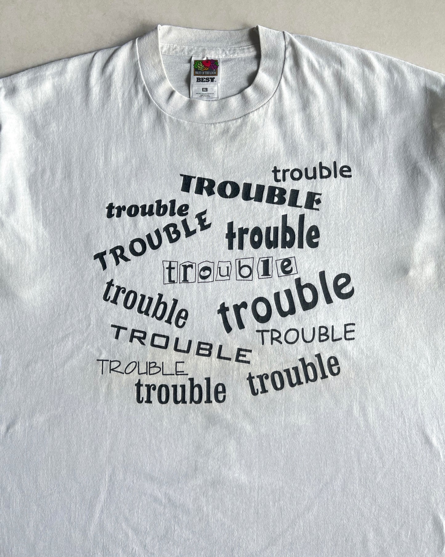 1990S 'TROUBLE' SINGLE STITCH TEE (XL)