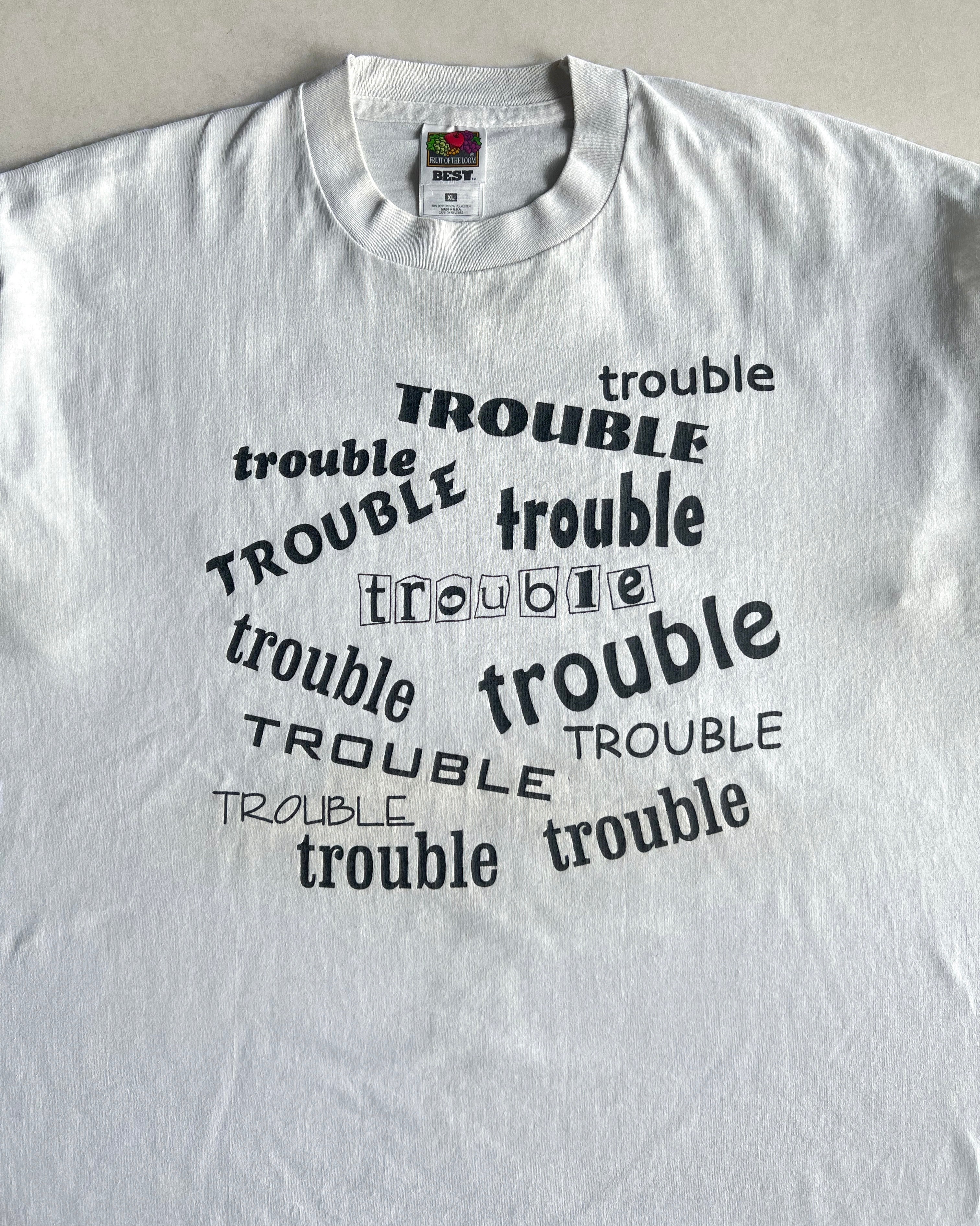1990S 'TROUBLE' SINGLE STITCH TEE (XL)