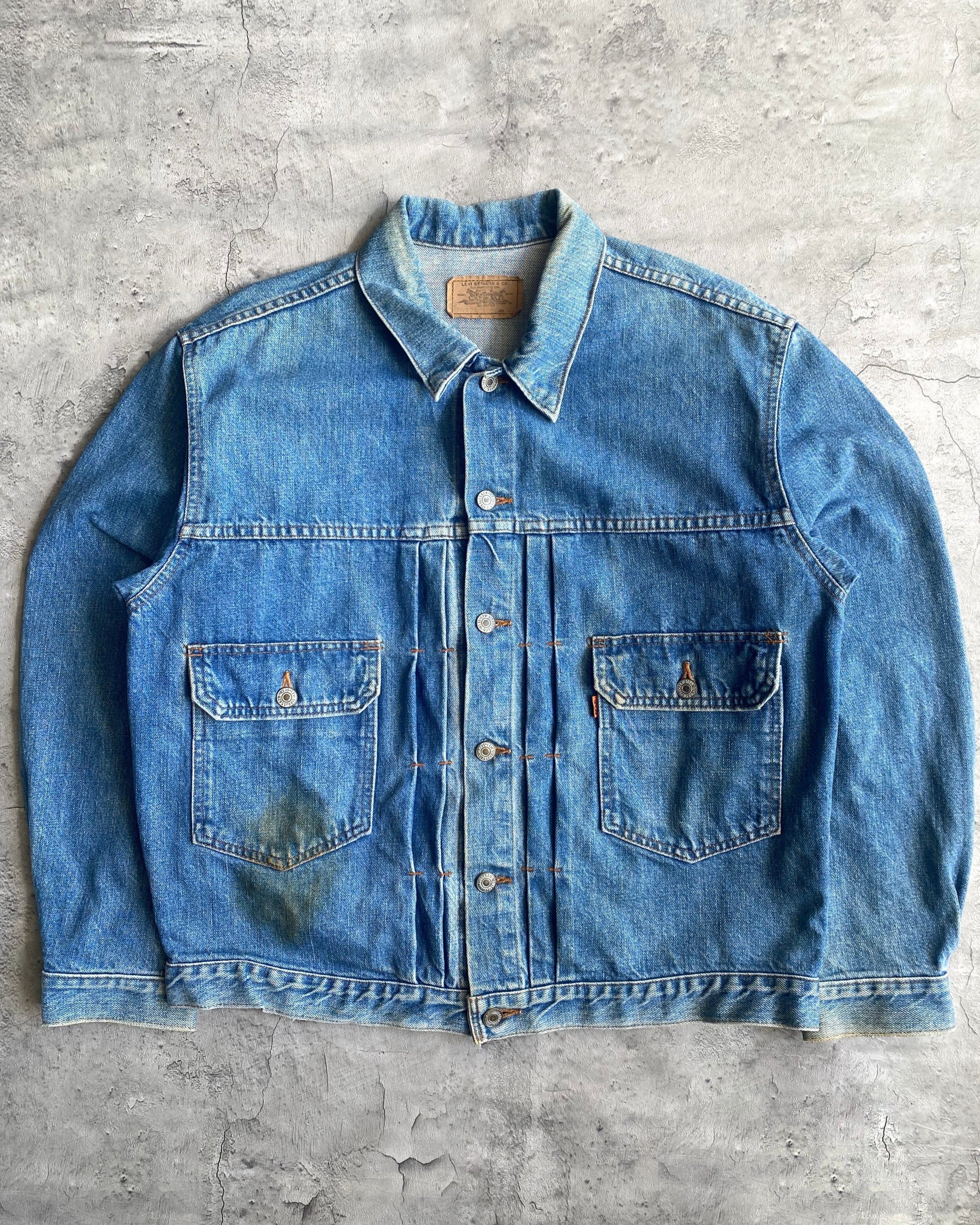 1980S FADED LEVI'S TYPE II DENIM JACKET (L/XL)