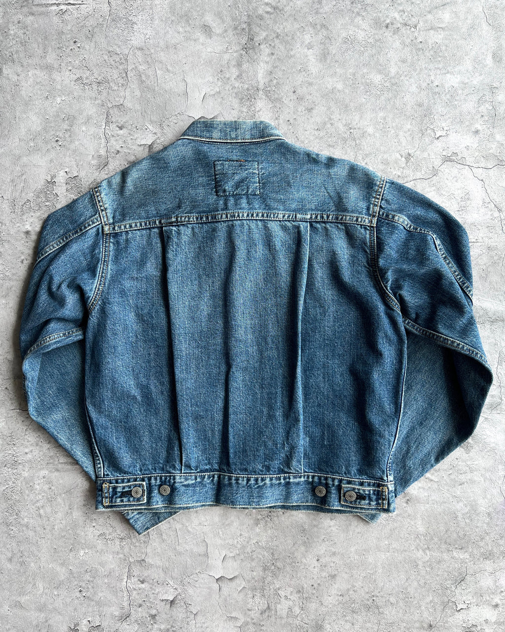 1990S FADED WASHED BIG E LEVI'S TYPE II SELVEDGE DENIM JACKET (S-L)