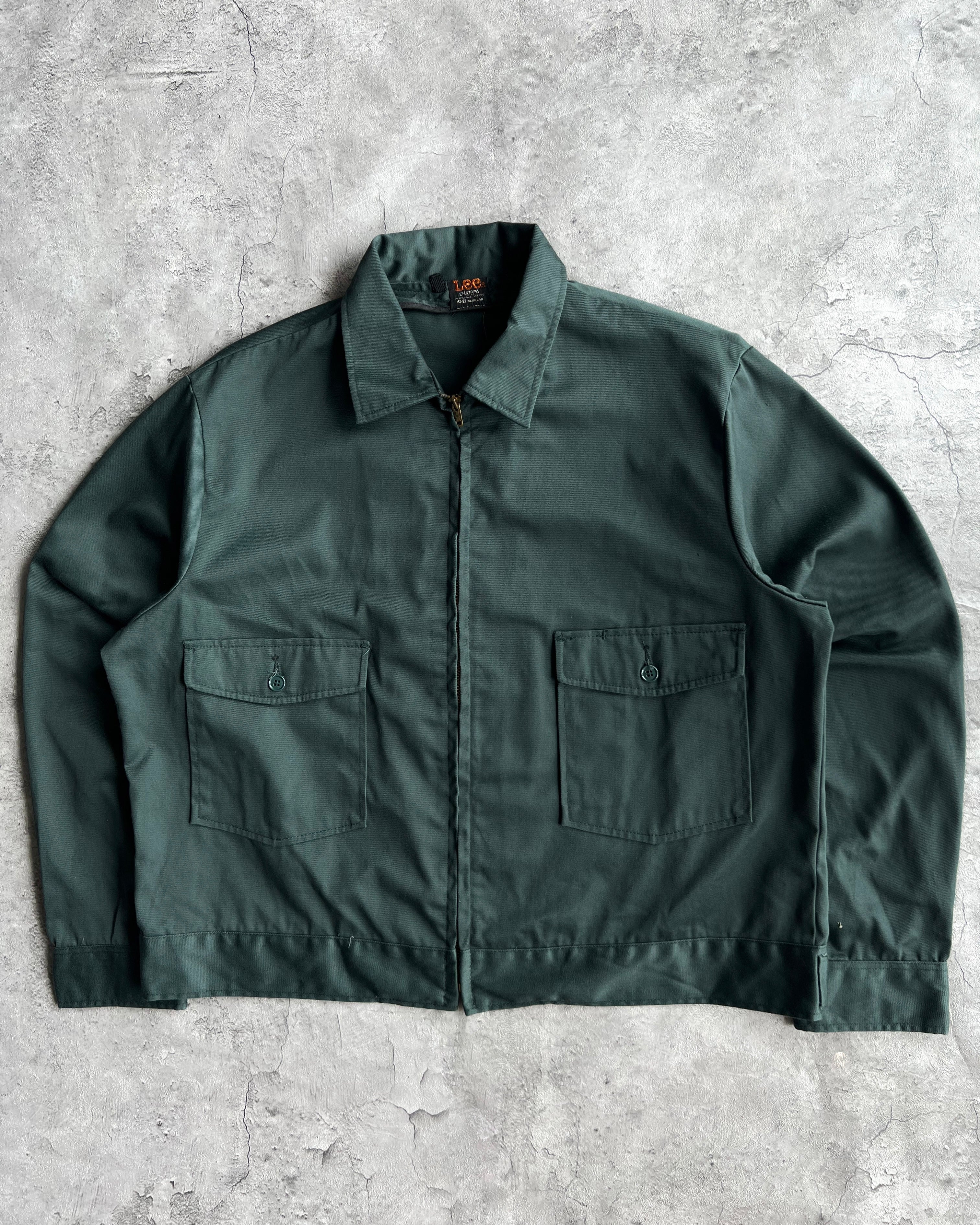 1960S EMERALD GREEN LEE CHEPOTA TWILL WORK JACKET (M-XL)