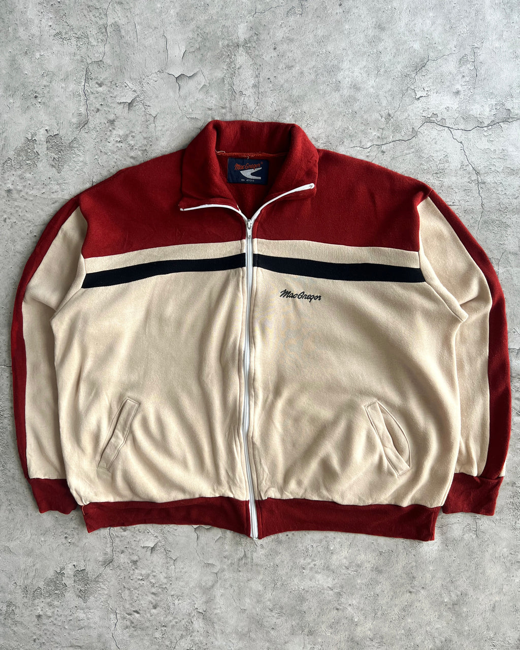 1980S MACGREGOR ZIP-UP TRAINER SWEATS (L)