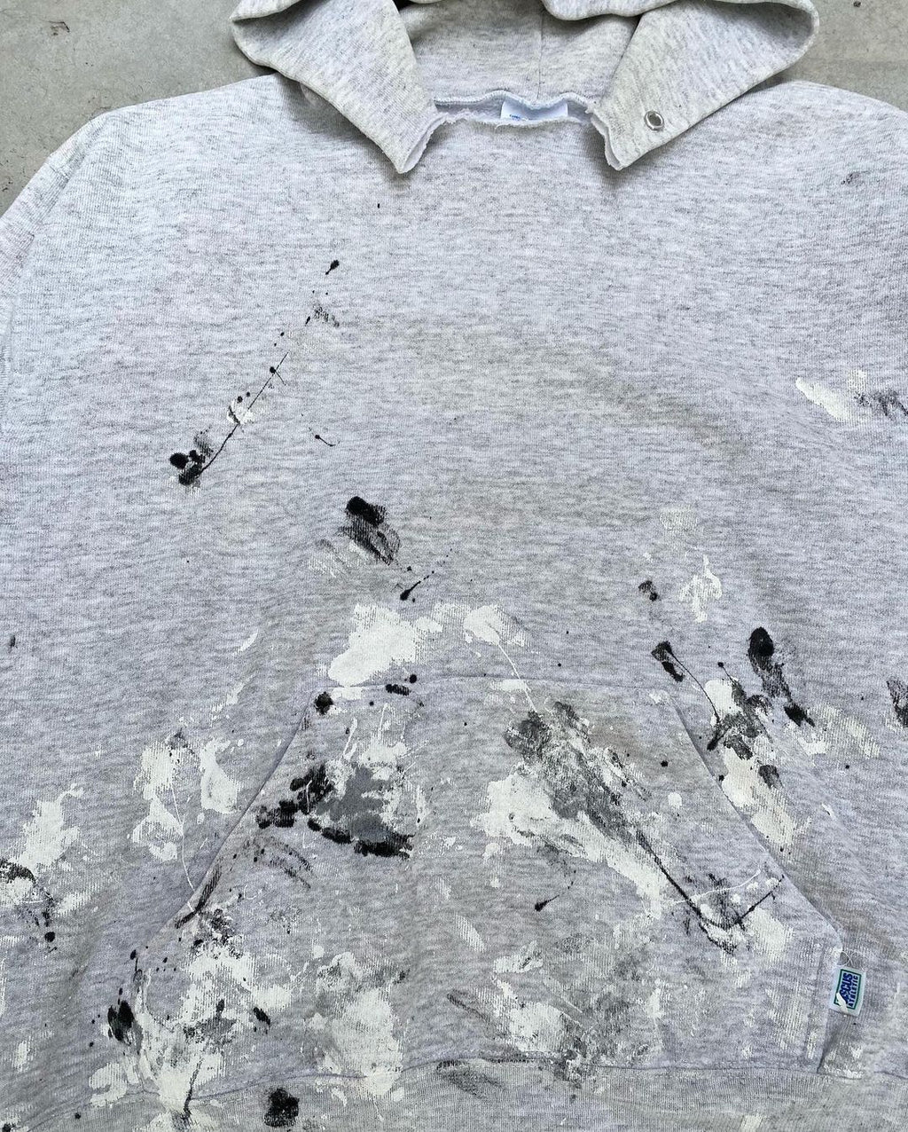 1990s Painted Torn Grey Hoodie