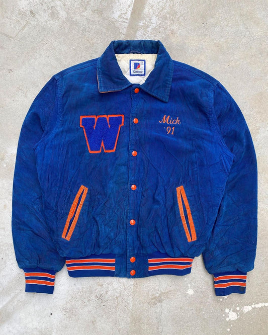 1980s ‘W’ Corduroy Letterman Jacket (M)