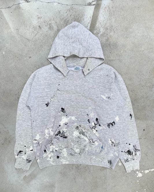 1990s Painted Torn Grey Hoodie