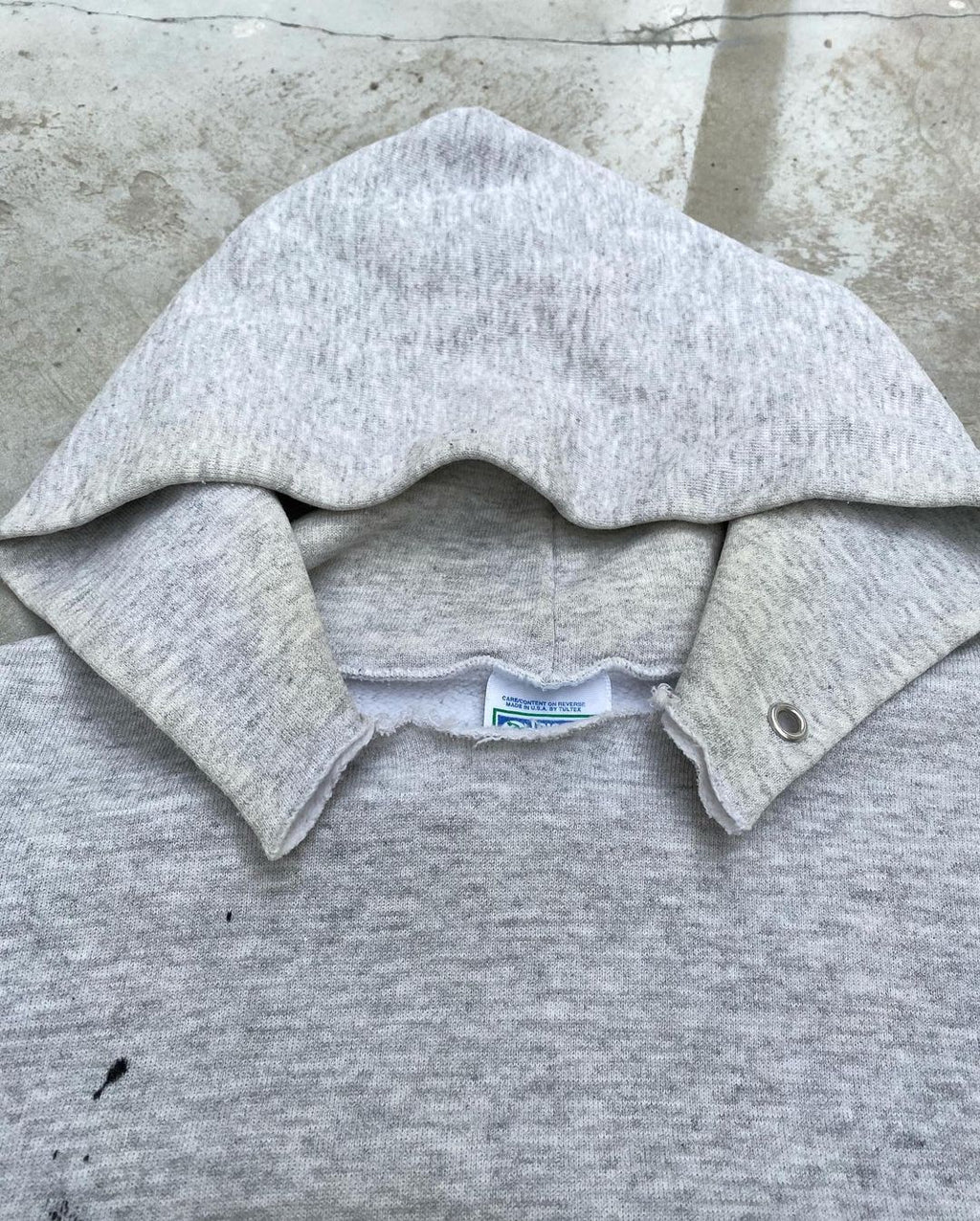 1990s Painted Torn Grey Hoodie