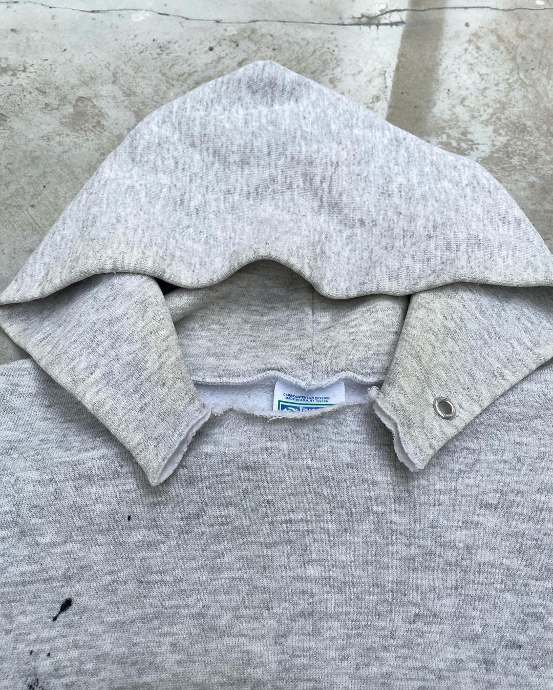 1990s Painted Torn Grey Hoodie