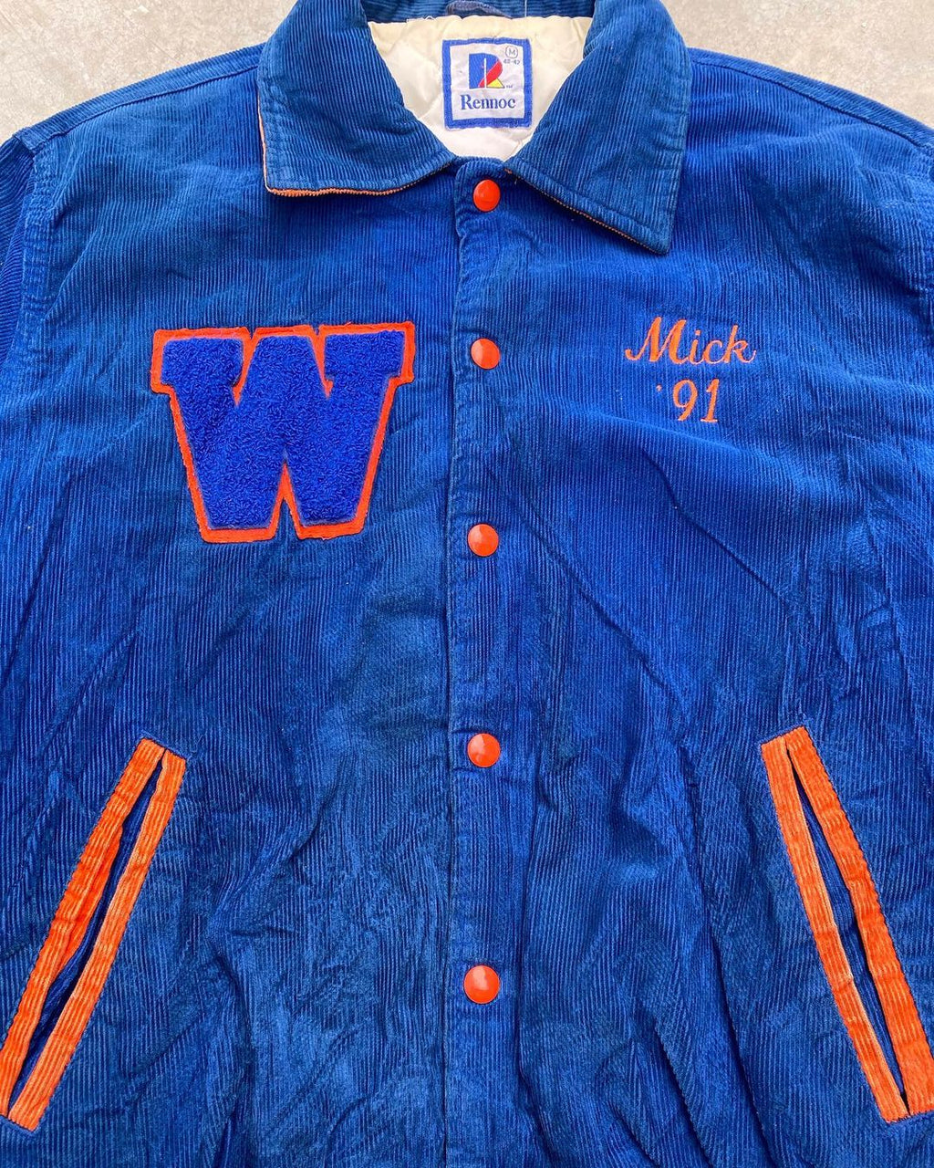 1980s ‘W’ Corduroy Letterman Jacket (M)