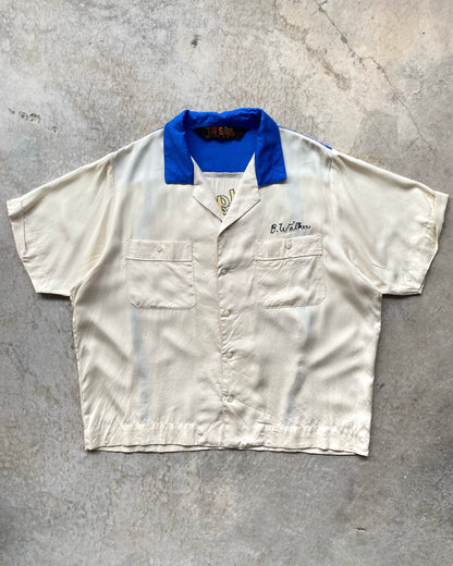 1970S 'LODGE 222' RAYON BOWLING SHIRT (M/L)