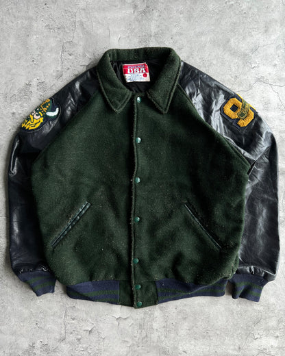 1998 'VILLAGE MIDDLE SCHOOL' RAGLAN VARSITY JACKET (L)