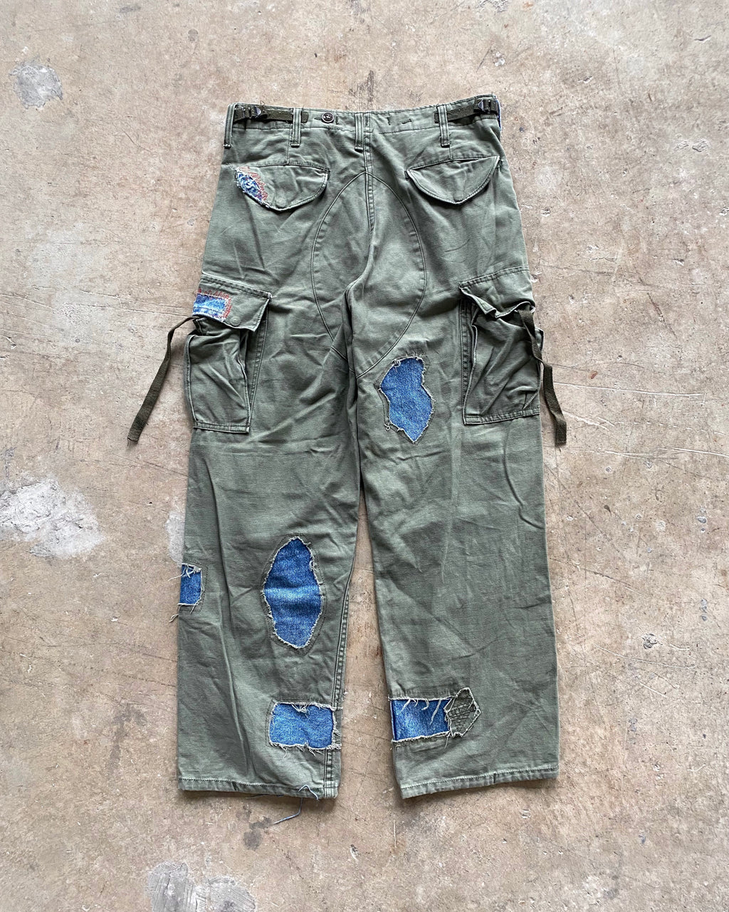 1990S US ARMY MILITARY FIELD M-1951 REPAIRED TROUSERS (WAIST 28-32)