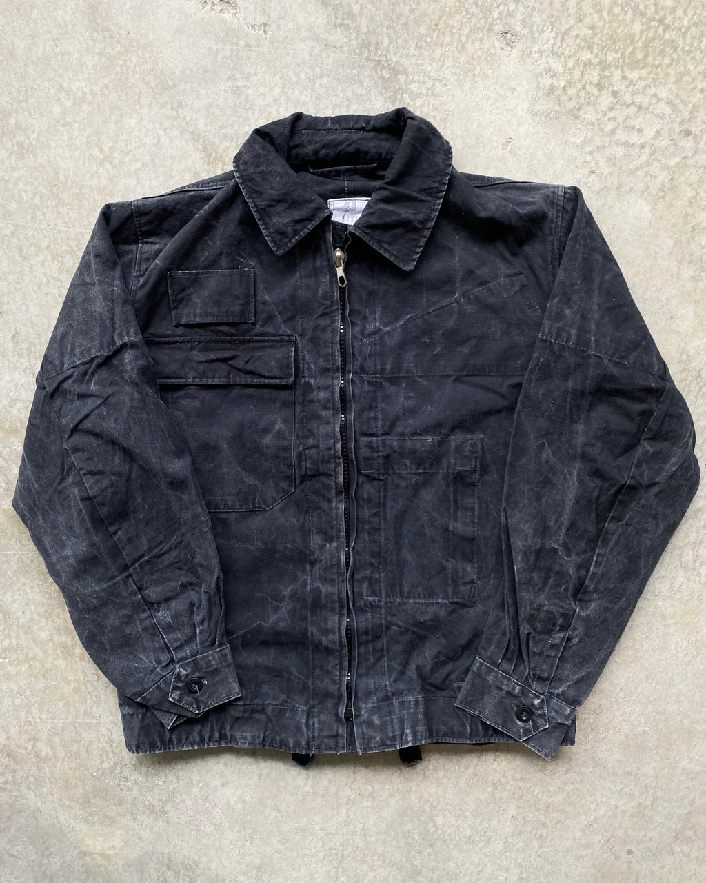 1981 BLACK STONE WASHED CZECH MILITARY JACKET (M/L)