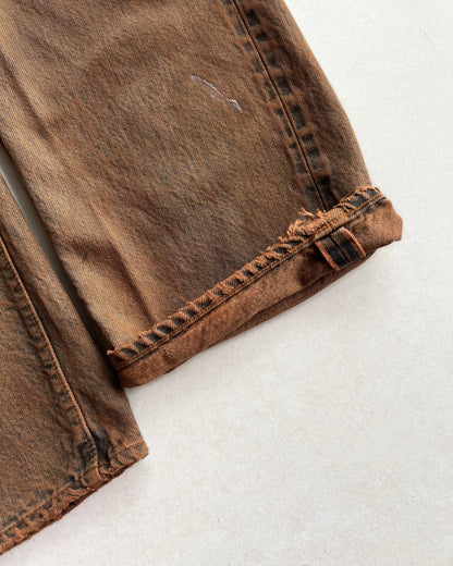 1970S TWO-TONE OVERDYED LEVI'S 501 REDLINE SELVEDGE JEANS (38X31)