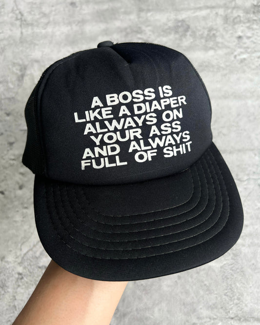 1980S 'BOSS IS FULL OF SHIT' TRUCKER CAP (OS)