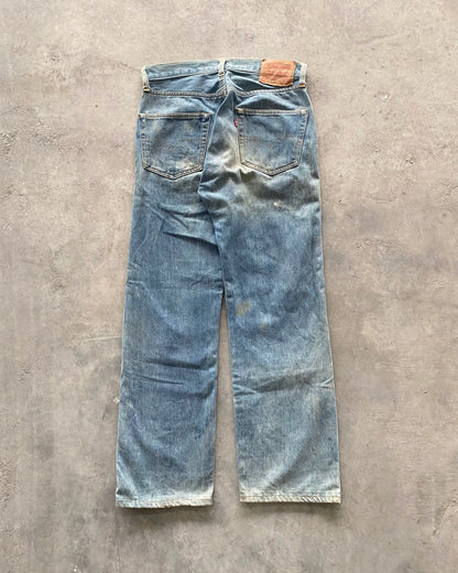 1990S LEVI'S 501 REPAIRED SELVEDGE JEANS SIZE (31X36)