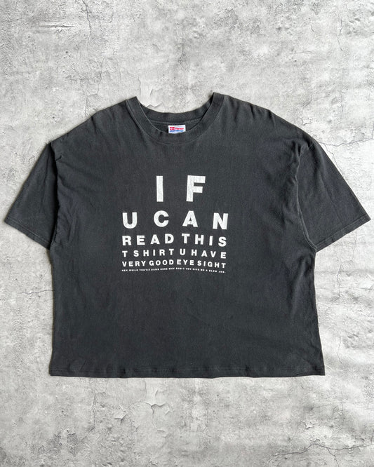 1990S BLACK 'EYESIGHT TEST' TEE (XL)