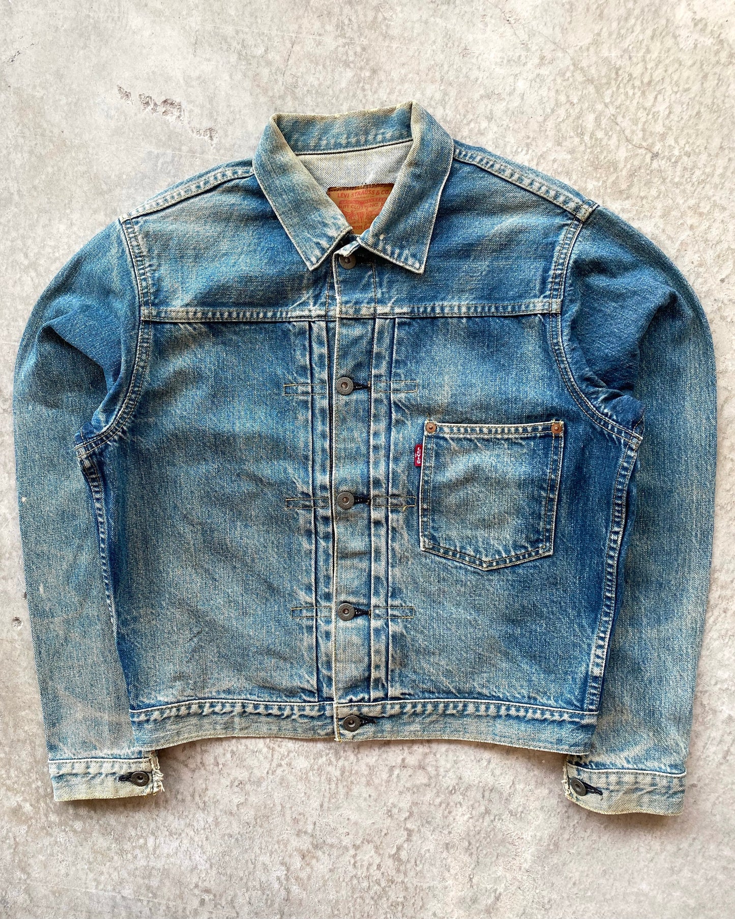 Vintage Levi's Denim Jacket S 90s LVC Japan Big E 