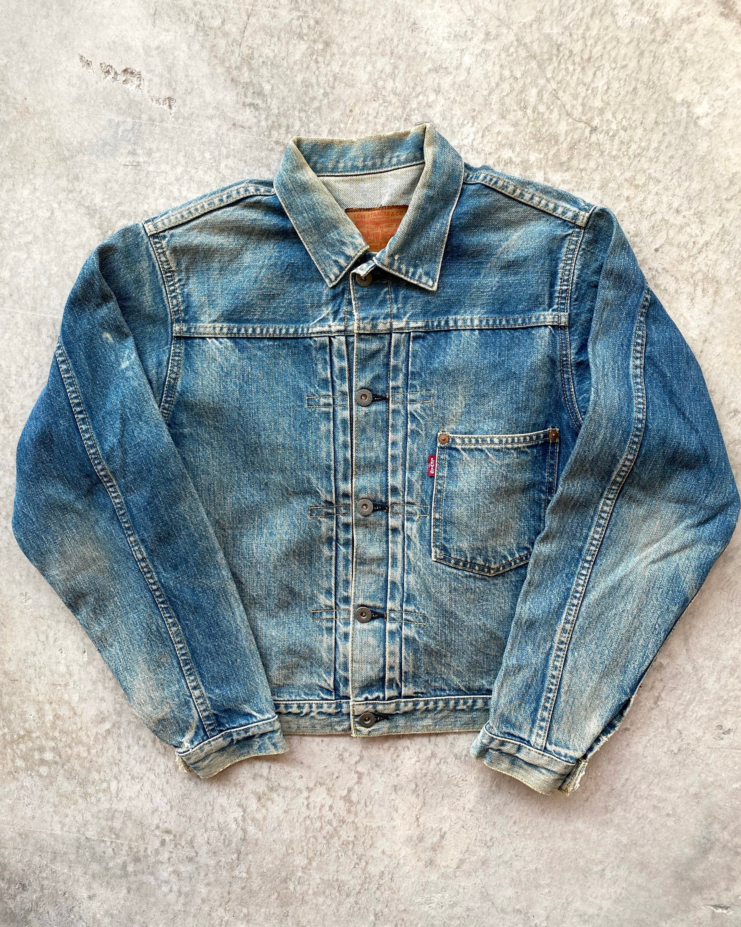 1990S FADED BIG E LEVI'S TYPE I DENIM JACKET (S-L)