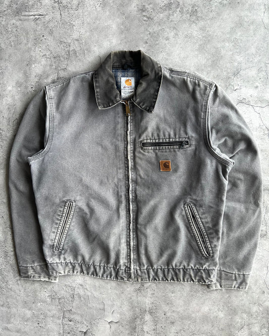 1990S GREY CARHARTT DETROIT WORK JACKET (M)