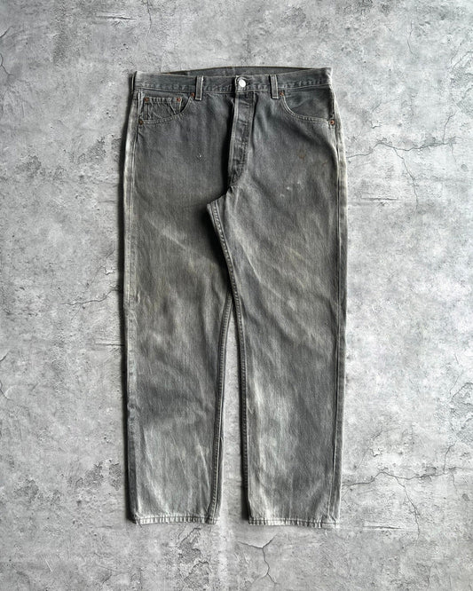1990S SUN FADED GREY LEVI'S 501 JEANS (36X30)