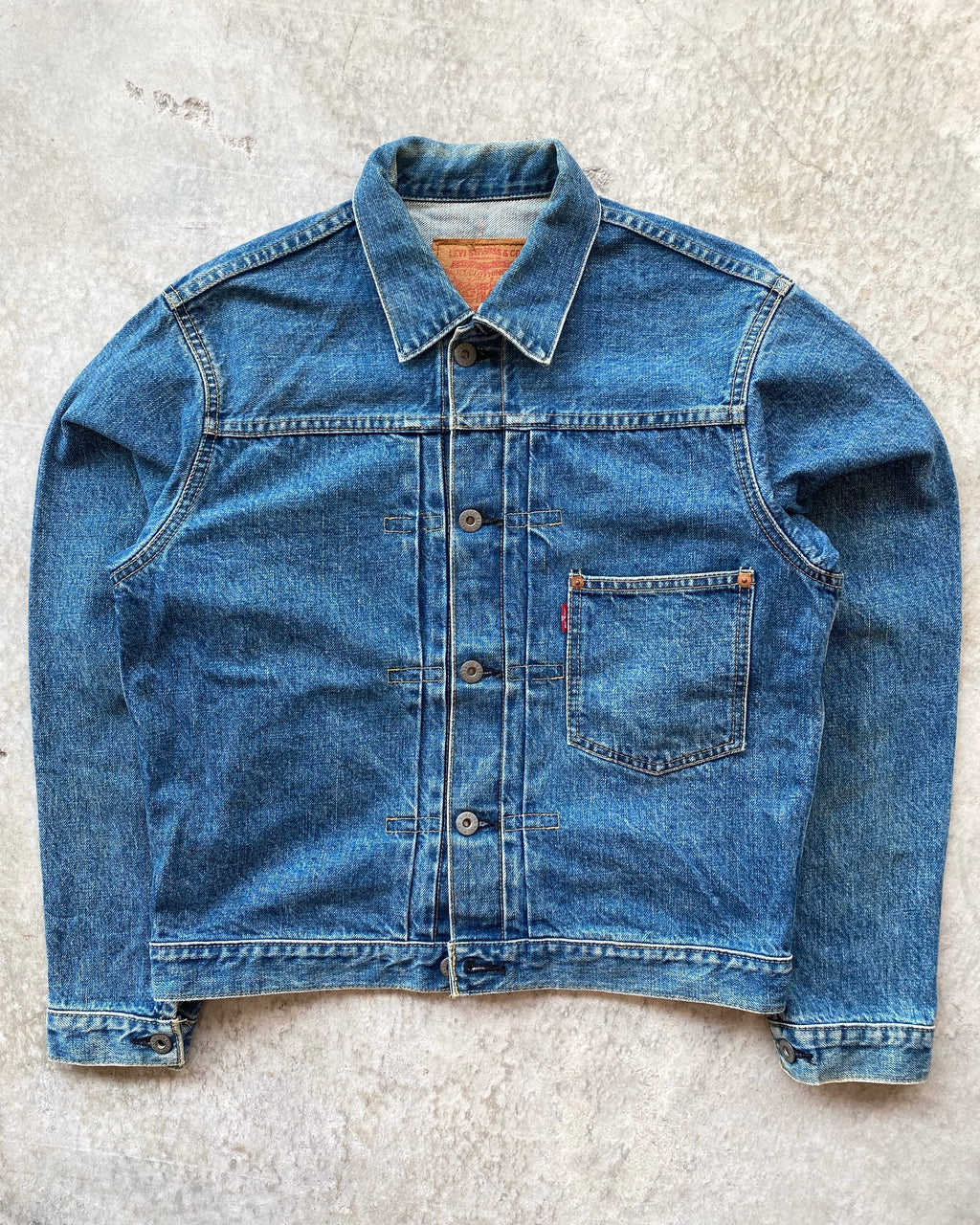1990S BIG E LEVI'S TYPE I SELVEDGE DENIM JACKET (S/M)