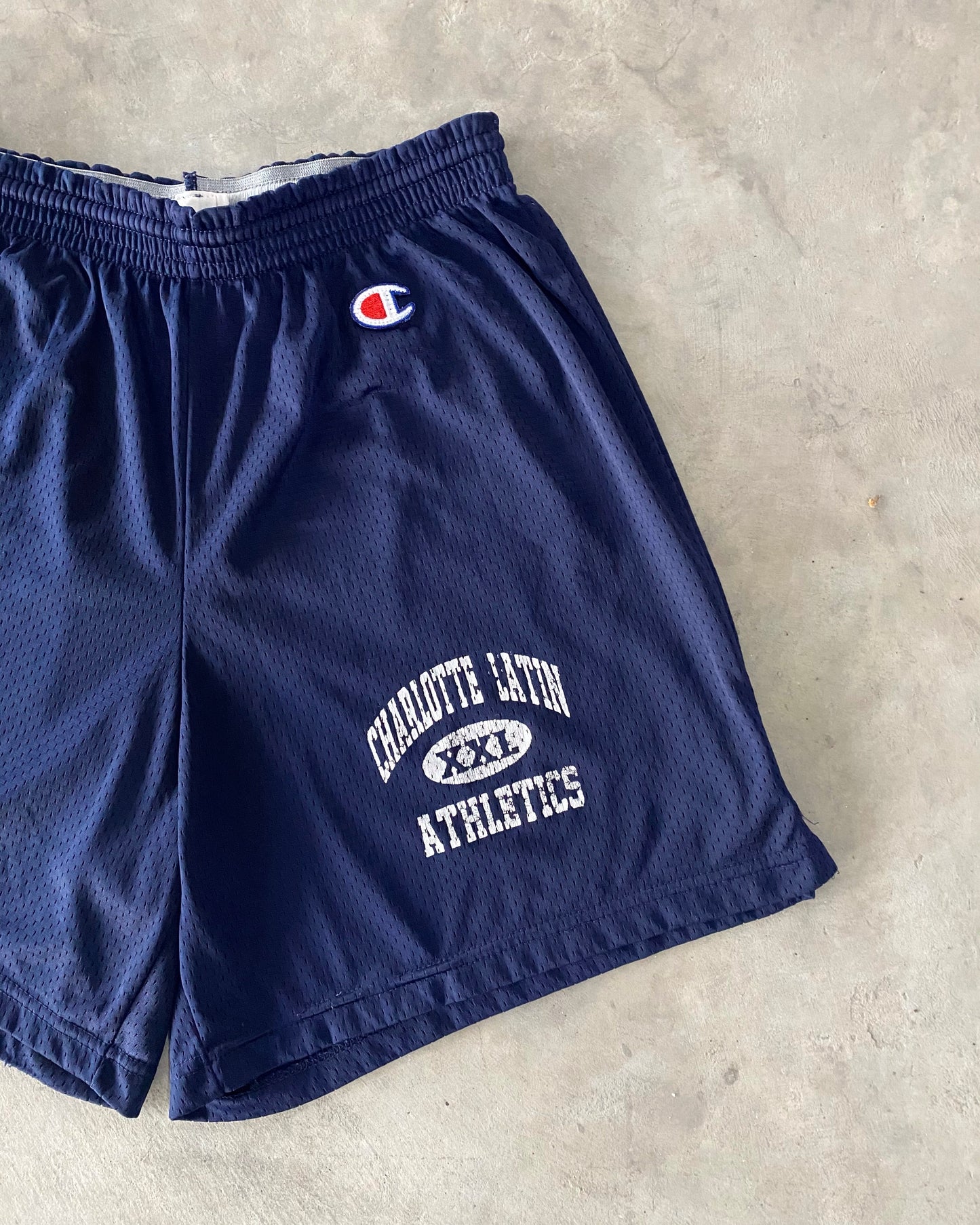 1990S 'CHARLOTTE LATIN ATHLETICS' CHAMPION NYLON SHORTS