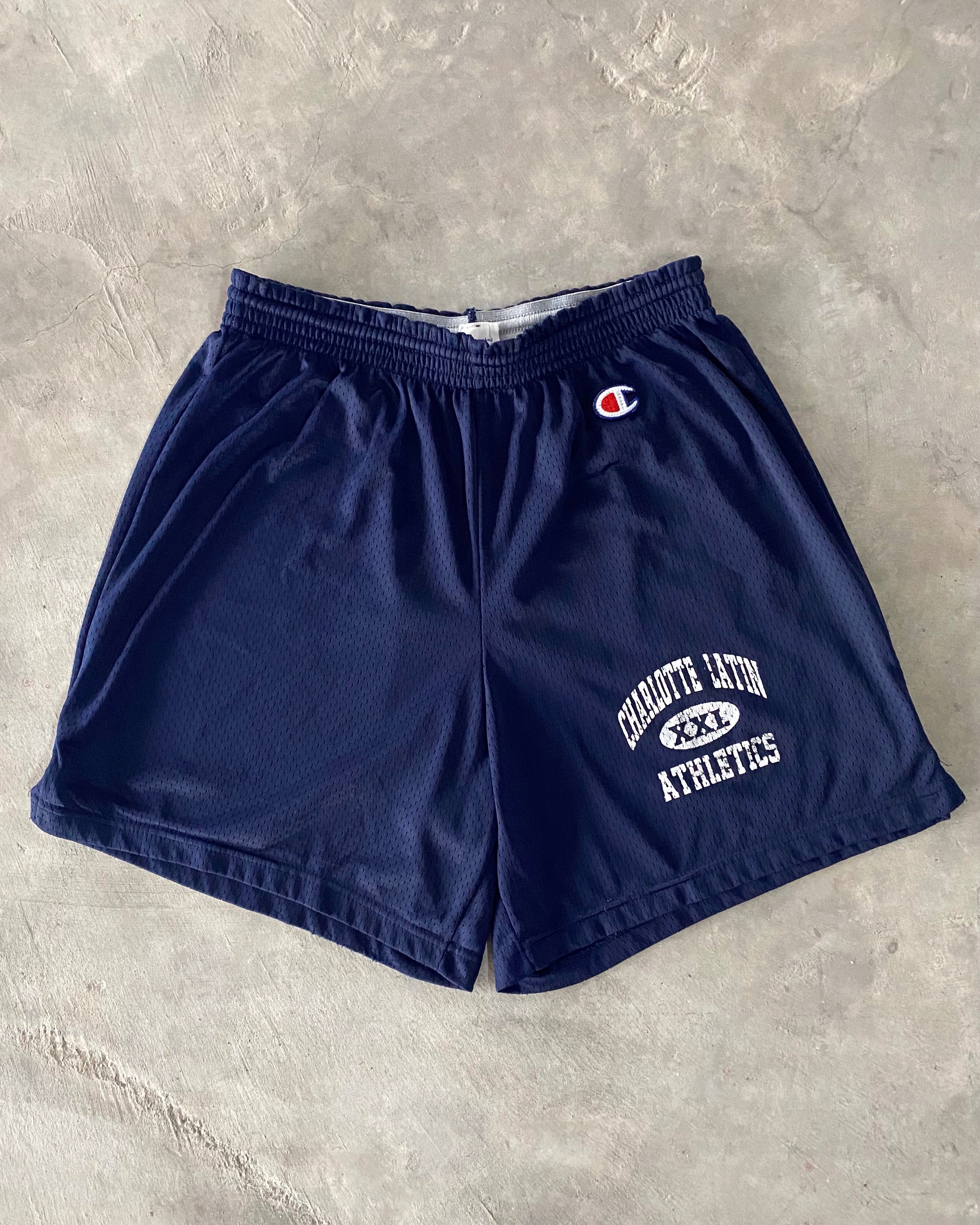 1990S 'CHARLOTTE LATIN ATHLETICS' CHAMPION NYLON SHORTS
