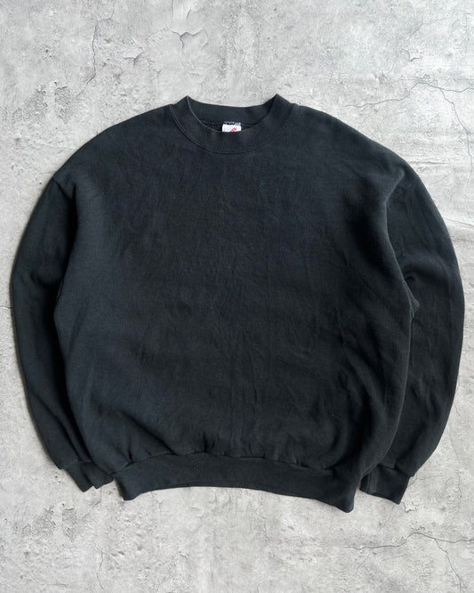 1990S FADED BLACK BLANK JERZEES SWEATSHIRT (XL)