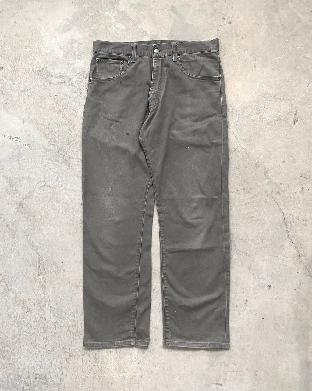 2000S HANES GREY JEANS (33X30)