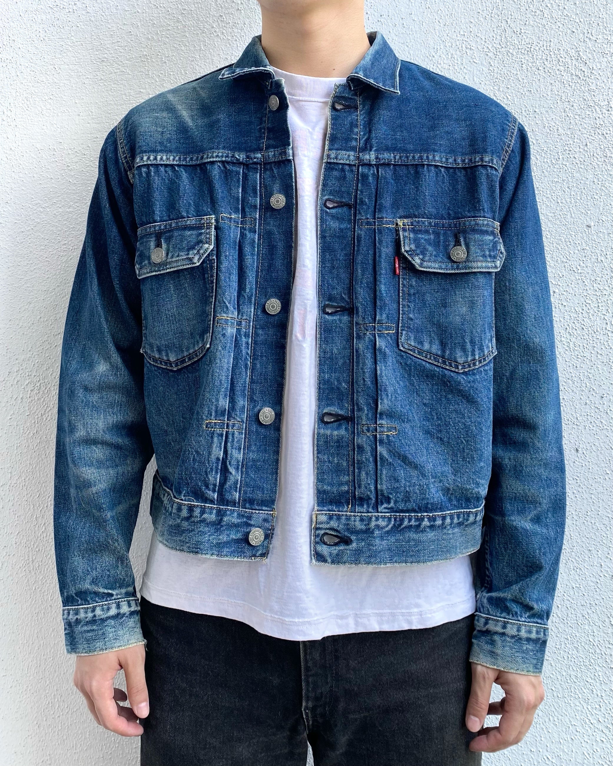 1990S FADED BIG E LEVI'S TYPE II DENIM JACKET (S-L)