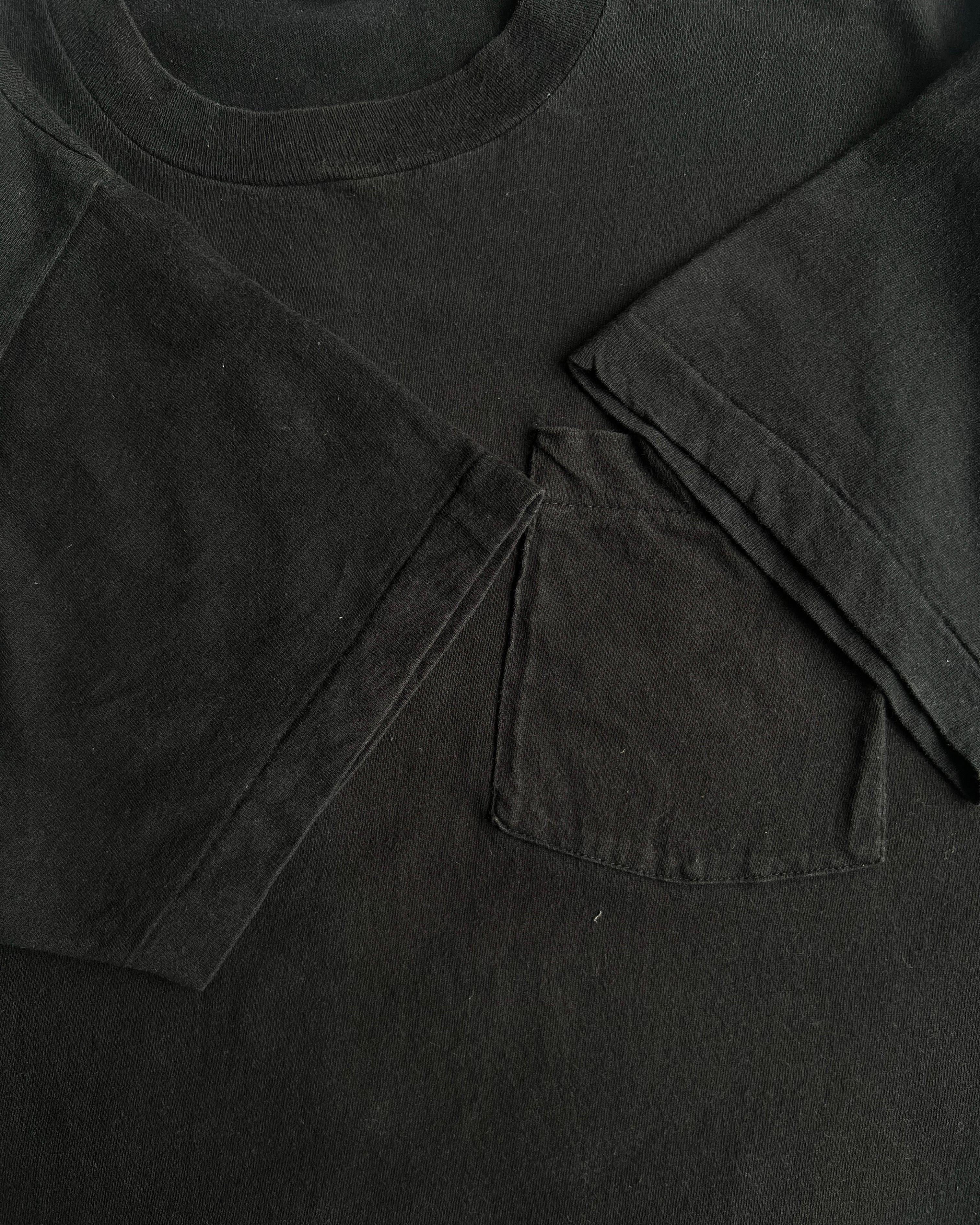 1980S FOTL FADED BLACK BLANK SINGLE STITCHED TEE (L)